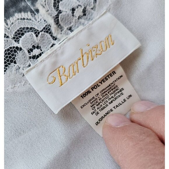 VTG NWT Barbizon White Satin Robe W/Lace Trim & Embroidered Detail READ Sz 1X - Picture 9 of 11
